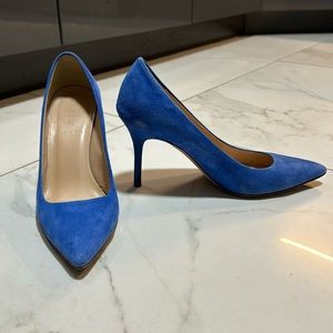 J.Crew Blue Suede Pumps made in Italy. Size 6.5 gently worn w/o box.